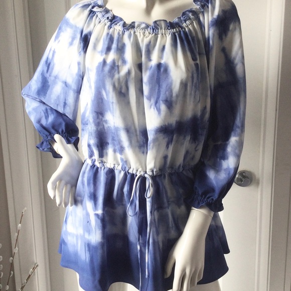 Nygard on/off shoulder top tie dye look large - Picture 1 of 7